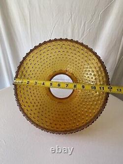 Antique Amber Glass Hobnail Parlor Lamp SHADE for 12 fitter