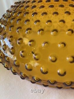 Antique Amber Glass Hobnail Parlor Lamp SHADE for 12 fitter