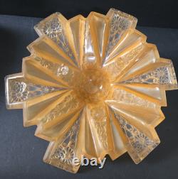 Antique Art Deco Amber Glass Ceiling Shade Modernizer Consolidated Reuben Haley