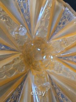 Antique Art Deco Amber Glass Ceiling Shade Modernizer Consolidated Reuben Haley