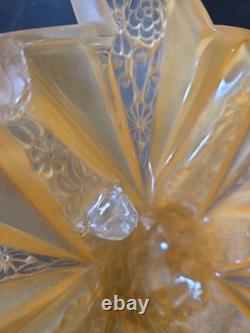 Antique Art Deco Amber Glass Ceiling Shade Modernizer Consolidated Reuben Haley