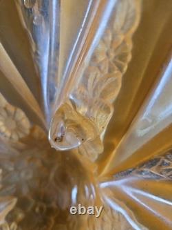 Antique Art Deco Amber Glass Ceiling Shade Modernizer Consolidated Reuben Haley