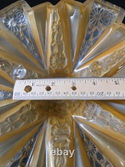 Antique Art Deco Amber Glass Ceiling Shade Modernizer Consolidated Reuben Haley
