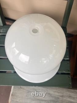 Antique Art Deco Milk Glass Hanging Ceiling Lamp Shade-Chandelier-Pendant Large