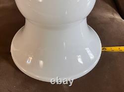 Antique Art Deco Milk Glass Hanging Ceiling Lamp Shade-Chandelier-Pendant Large