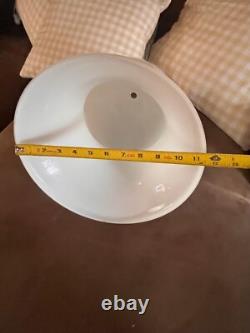 Antique Art Deco Milk Glass Hanging Ceiling Lamp Shade-Chandelier-Pendant Large