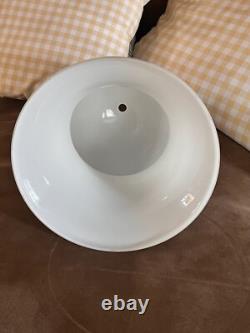 Antique Art Deco Milk Glass Hanging Ceiling Lamp Shade-Chandelier-Pendant Large