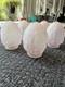 Antique Art Deco Nouveau Pink Satin Glass Lamp Light Shades Artichoke