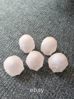 Antique Art Deco Nouveau Pink Satin Glass Lamp Light Shades Artichoke