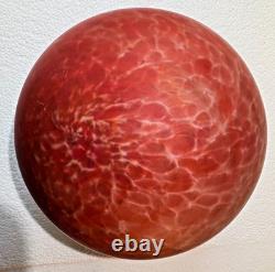 Antique Art Deco Satin Glass Ball Lampshade Multi-Color