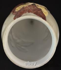 Antique Art Glass Shade With An Owl, Leaves & Moon Decorations. Rare