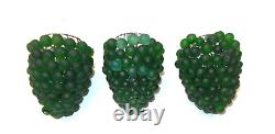 Antique Art Nouveau Murano Czech Glass Grape Cluster Fruit Lamp Shade 3 AVL