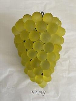 Antique Art Nouveau Murano Czech Glass Grape Cluster Fruit Lamp Shade A1