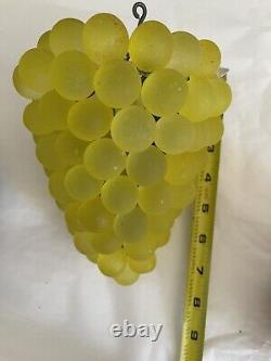 Antique Art Nouveau Murano Czech Glass Grape Cluster Fruit Lamp Shade A1