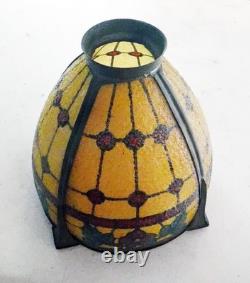 Antique Arts & Crafts Mission Handel Era Reverse Painted Lamp Shade 1910 7