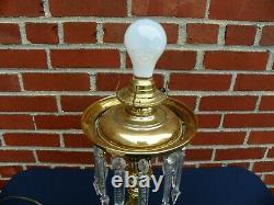 Antique Astral Solar Lamp Cut Frosted Shade Electric