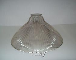 Antique Authentic HOLOPHANE Prismatic Clear Glass Light Shade #963 Vintage