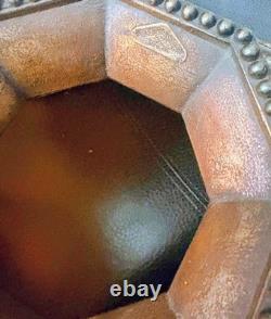 Antique Bradley & Hubbard Slag Glass 21 Brass Table Lamp With Brass Overlay