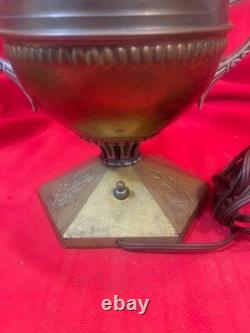 Antique Brass Bradley Hubbard Trophy Style Banquet Lamp Converted Electric L73