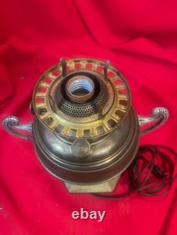 Antique Brass Bradley Hubbard Trophy Style Banquet Lamp Converted Electric L73