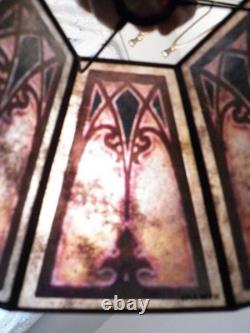 Antique Bridge Lamp Shade Replacement in Silver Mica Church Arch Design NYM Arts