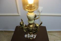 Antique Bronze Lampshade, Vintage Lamp, Nostalgic Lamp, Bedside lamp, 1920