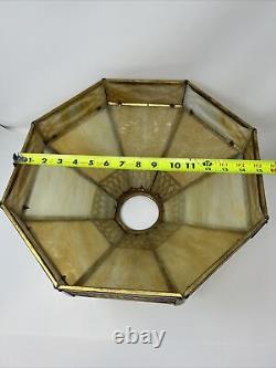 Antique Caramel slag Glass table light Lamp Shade With Working Cluster