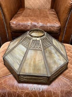 Antique Caramel slag Glass table light Lamp Shade With Working Cluster