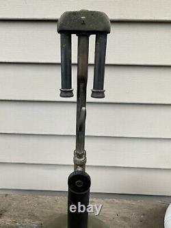 Antique Coleman Quick-Lite Table Gas Lamp / w Original Kreme-Lite Shade