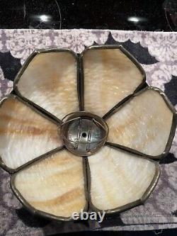 Antique Curved/textured slag glass lamp shade With Bulb Grip