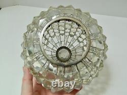 Antique Czech Faceted Crystal Bead Wired Chandelier Sconce Light Cover Shade