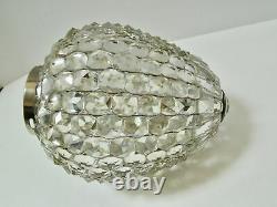 Antique Czech Faceted Crystal Bead Wired Chandelier Sconce Light Cover Shade