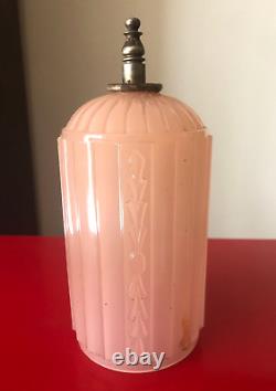 Antique Deco Glass Shade Coralex Pink for Houze HouzeX Torpedo Skyscraper Lamp