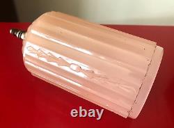 Antique Deco Glass Shade Coralex Pink for Houze HouzeX Torpedo Skyscraper Lamp