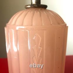 Antique Deco Glass Shade Coralex Pink for Houze HouzeX Torpedo Skyscraper Lamp