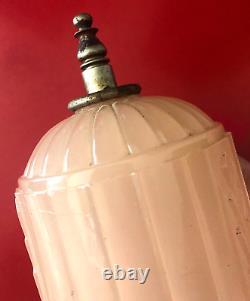 Antique Deco Glass Shade Coralex Pink for Houze HouzeX Torpedo Skyscraper Lamp