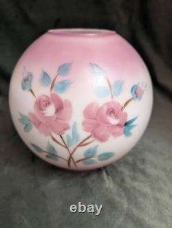 Antique Decorative Opal Rose Ball Shade