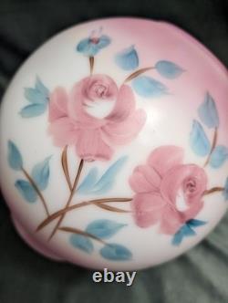 Antique Decorative Opal Rose Ball Shade