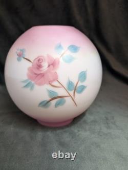 Antique Decorative Opal Rose Ball Shade