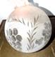Antique Deeply Etched Glass Ball Lamp Shade 4 Fitter