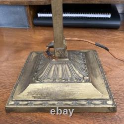 Antique EMERALITE Model 8734 Emerald Green Piano Banker Library Desk Lamp