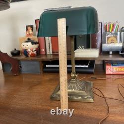 Antique EMERALITE Model 8734 Emerald Green Piano Banker Library Desk Lamp