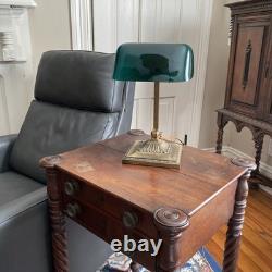 Antique EMERALITE Model 8734 Emerald Green Piano Banker Library Desk Lamp