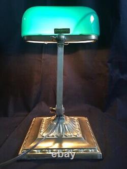 Antique Emeralite Desk Lamp Green Cased Shade #8734- Unused New Stock