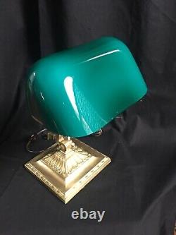 Antique Emeralite Desk Lamp Green Cased Shade #8734- Unused New Stock