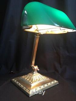 Antique Emeralite Desk Lamp Green Cased Shade #8734- Unused New Stock