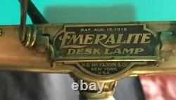 Antique Emeralite Desk Lamp Green Cased Shade #8734- Unused New Stock