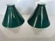 Antique Emeralite Shades 2 Signed Exc Condition Vintage Lamp Light Part Original