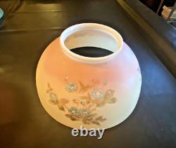 Antique Floral Glass Parlor Lamp Shade