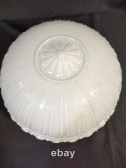 Antique Flower Frosted Glass Art Deco Domed Ceiling Fixture Light Shade 14